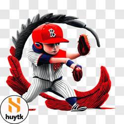 cartoon baseball player ready to play png design 27