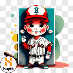 young boy in baseball attire playing sports png design 25