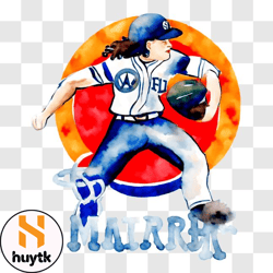 dynamic baseball player throwing the ball png design 31