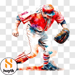 baseball player on field ready to catch ball png design 33