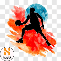 basketball player jumping to shoot the ball png design 53