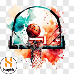 abstract basketball art png design 56