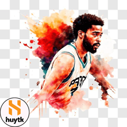 watercolor basketball player png design 66