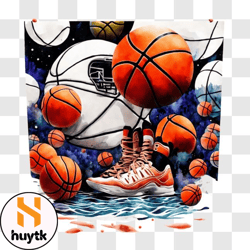 basketball game in progress png design 75