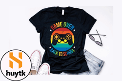 vintage retro game over t shirt design design 185