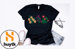 vintage wild flower t shirt design design 187