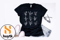 vintage botanical flower t shirt design design 197