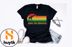 vintage save the giraffes t shirt design design 216