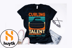 curling stone retro vintage design design 251