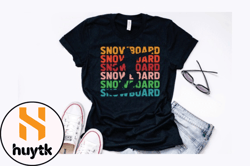 retro vintage snowboarding design design 276