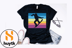 retro vintage snowboarding design design 278