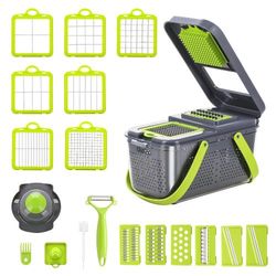 vegetable chopper with container 22-in-1 veggie choppers