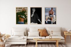 Tupac Poster, Tupac Set of Posters, Music Poster, Tupac Print, Wall Decor, Hip Hop Poster, Rap Poster, Aesthetic Poster,