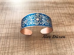 cuff copper bracelet, authentic copper bracelet, handmade boho style cuff bracelet, bracelet gift