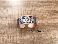 handmade cuff copper bracelet, native design copper bracelet, handmade boho style cuff bracelet, bracelet gift