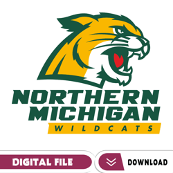 northern michigan wildcats_ svg, football team svg, basketball, collage, game day, football, instant download