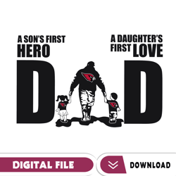 arizona cardinals spurs dad a sons first hero daughters first love svg, fathers day gift, baseball fan svg, dad shirt, f