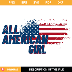 all american girl svg, patriotic girl svg, independence