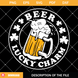 beer lucky charm svg, lucky charm svg, shamrock svg