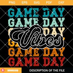 game day vibes svg, distressed svg, grunge svg, sports svg