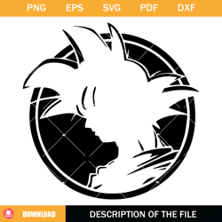 goku dragon ball svg, super saiyan svg, goku svg