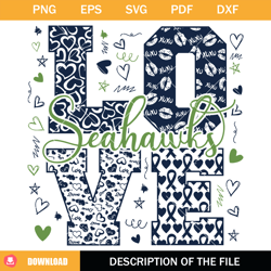 love seahawks svg, seahawks mascot svg, team spirit svg