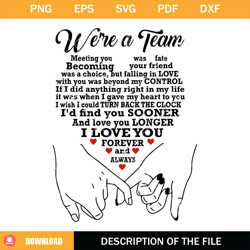 we are a team promise hand in hand svg