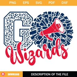 wizards cheer svg, cheerleading wizards svg, go wizards svg