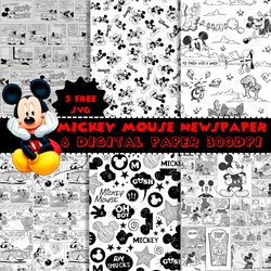 create vintage magic with mickey newspaper texture crafting