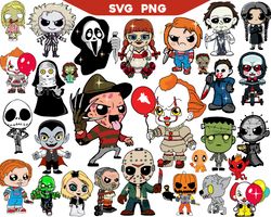 chibi horror movie svg png perfect for cricut crafting thrills