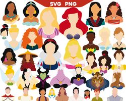 silhouette crafting disney princess svg png delights