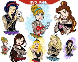 diy magic disney princess punk svg png files