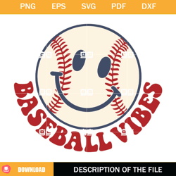 baseball vibes svg, retro smiley face baseball svg,nfl svg, nfl foodball