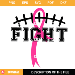 breast cancer svg, fight breast cancer awareness svg, football cancer svg,nfl svg, nfl foodball