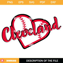 cleveland baseball skyline svg baseball svg file,nfl svg, nfl foodball