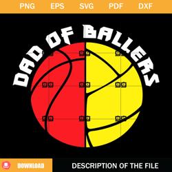 dad of ballers basketball and volleyball svg, basketball svg,nfl svg, nfl foodball