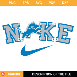 detroit lions swoosh svg, nfl detroit lions svg, nike detroit lions svg,nfl svg, nfl foodball