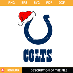 indianapolis colts christmas svg, nfl christmas logo svg, colts santa hat svg,nfl svg, nfl foodball