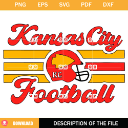 kansas city football svg, kansas city team retro logo svg, nfl football svg,nfl svg, nfl foodball