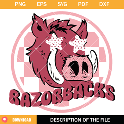 razorbacks preppy mascot svg, razorbacks svg, sports mascot