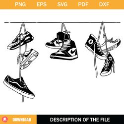 sneakers lover svg, hanging shoes svg, shoes funny svg