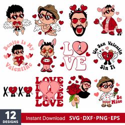 Bad Bunny Bundle Svg, Bad Bunny Svg, Valentines Day Svg, Baby Benito Svg