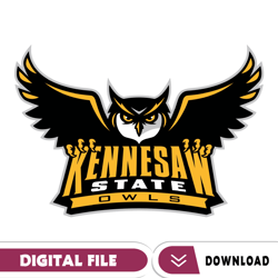 kennesaw state owls svg, football team svg, basketball, collage, game day, football, instant download