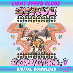 space cowgirl retro groovy rainbow western png