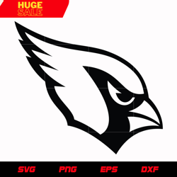 arizona cardinals logo black and white svg, nfl svg, eps, dxf, png, digital file