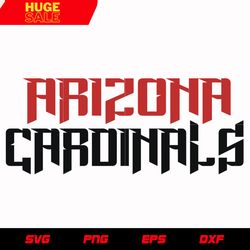 arizona cardinals text logo 2 svg, nfl svg, eps, dxf, png, digital file