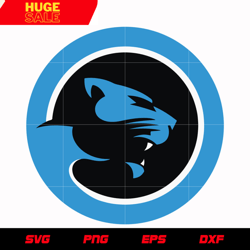 Carolina Panthers Circle Logo 2 svg, nfl svg, eps, dxf, png, digital file