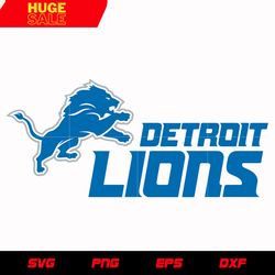 detroit lions logo svg, nfl svg, eps, dxf, png, digital file