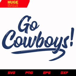 go cowboys svg, nfl svg, eps, dxf, png, digital file