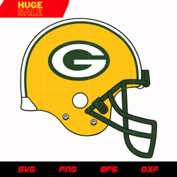 green bay packers helmet svg, nfl svg, eps, dxf, png, digital file